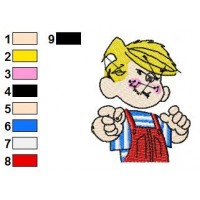 Dennis the Menace Embroidery Design 12
